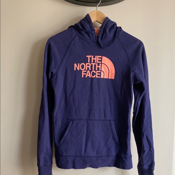 The North Face navy blue long sleeve hoodie sweatshirt. Size Small - Picture 4 of 7